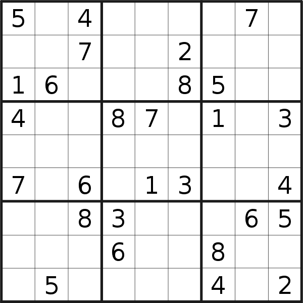 Sudoku puzzle for <br />Tuesday, 3rd of February 2015