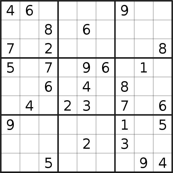 Sudoku puzzle for <br />Friday, 6th of February 2015