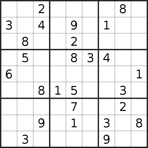 Sudoku puzzle for <br />Thursday, 12th of February 2015