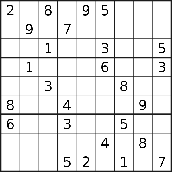Sudoku puzzle for <br />Wednesday, 18th of February 2015