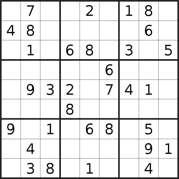 Sudoku puzzle for <br />Wednesday, 25th of February 2015