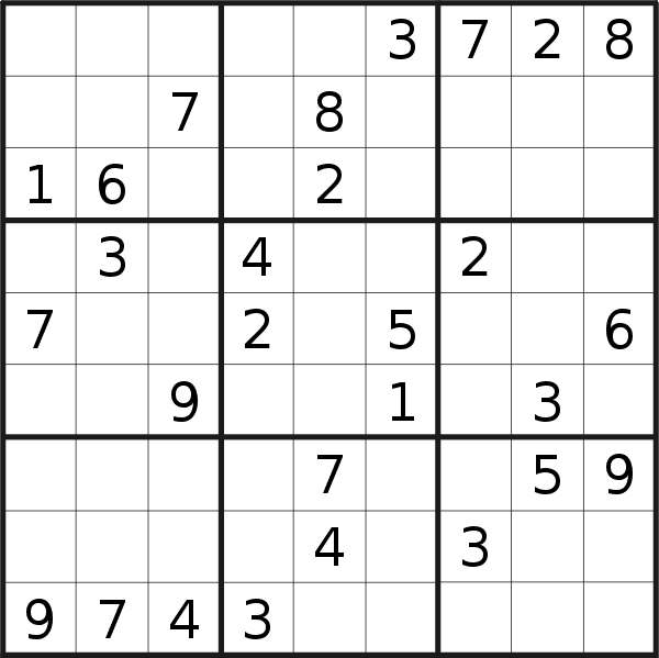 Sudoku puzzle for <br />Friday, 6th of March 2015