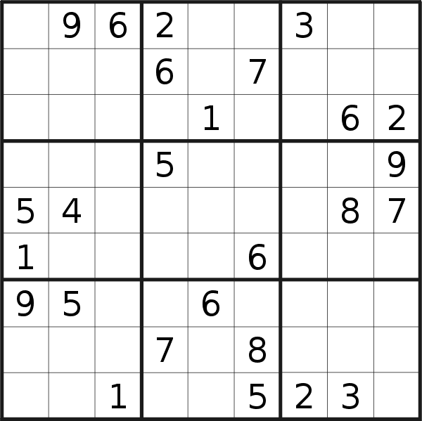 Sudoku puzzle for <br />Sunday, 24th of January 2016