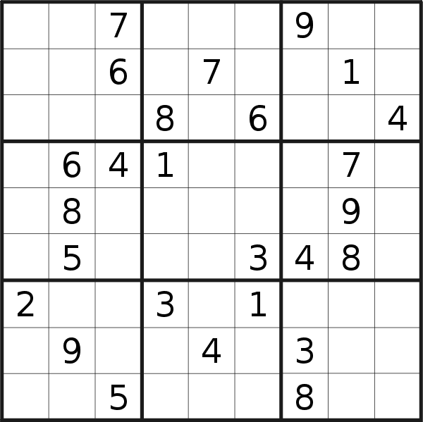 Sudoku puzzle for <br />Wednesday, 10th of February 2016