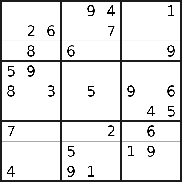 Sudoku puzzle for <br />Friday, 12th of February 2016