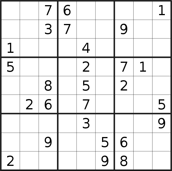 Sudoku puzzle for <br />Saturday, 13th of February 2016