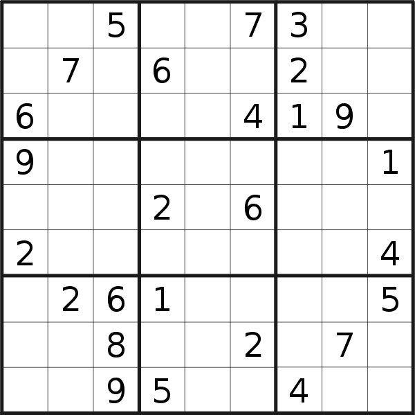 Sudoku puzzle for <br />Friday, 13th of January 2017