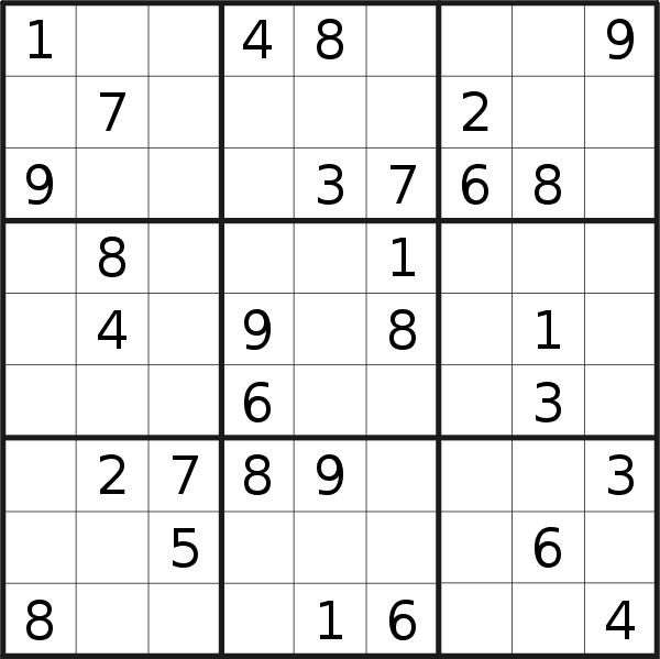 Sudoku puzzle for <br />Saturday, 14th of January 2017