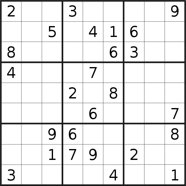 Sudoku puzzle for <br />Sunday, 12th of February 2017