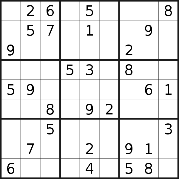 Sudoku puzzle for <br />Saturday, 18th of February 2017