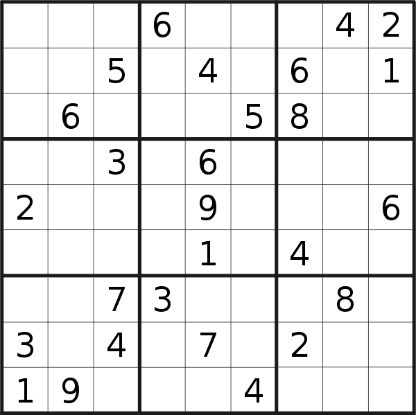 Sudoku puzzle for <br />Saturday, 25th of February 2017