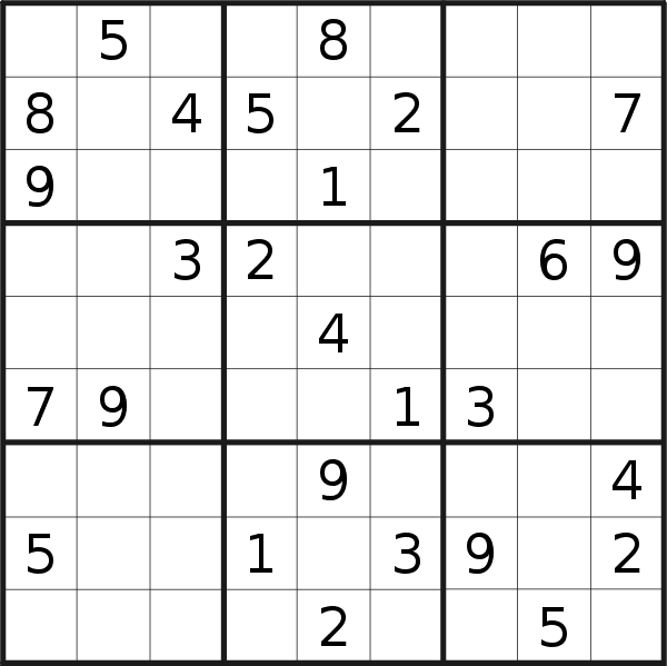 Sudoku puzzle for <br />Friday, 3rd of March 2017