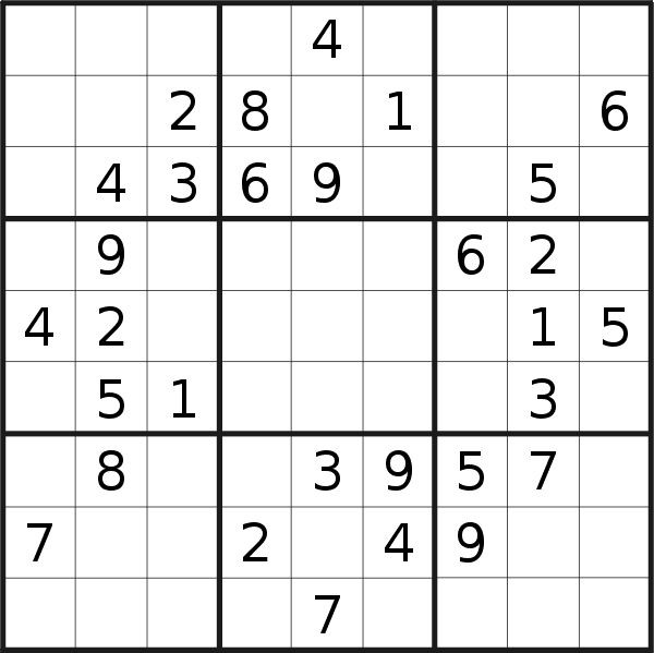 Sudoku puzzle for <br />Friday, 24th of March 2017