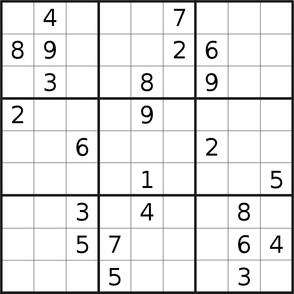 Sudoku puzzle for <br />Saturday, 25th of March 2017