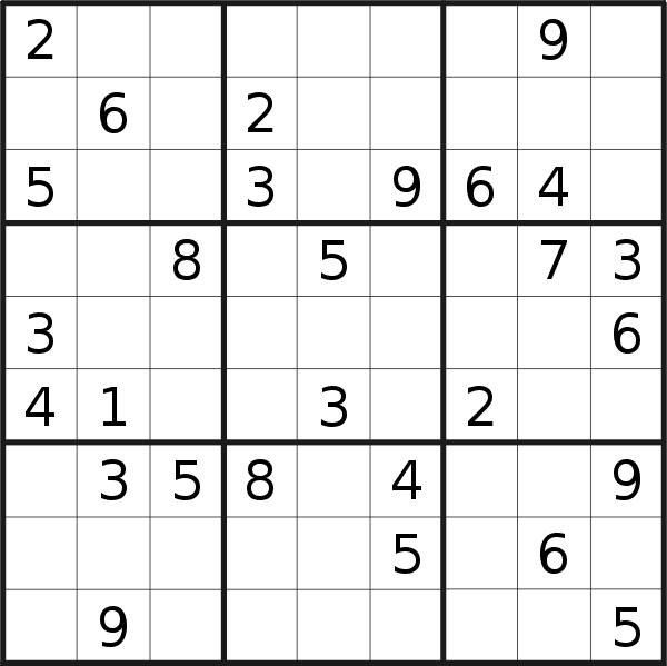 Sudoku puzzle for <br />Sunday, 26th of March 2017