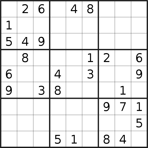 Sudoku puzzle for <br />Wednesday, 3rd of January 2018