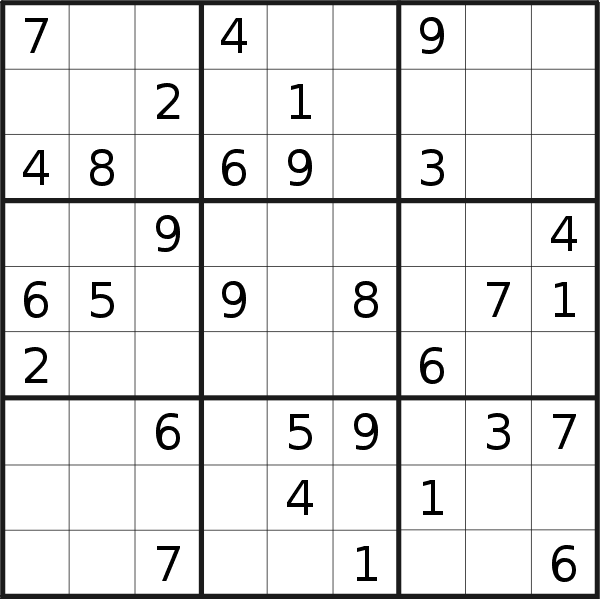 Sudoku puzzle for <br />Friday, 5th of January 2018