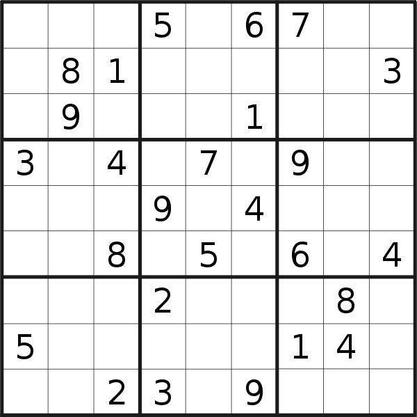Sudoku puzzle for <br />Friday, 16th of February 2018