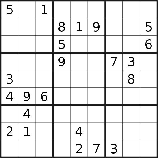 Sudoku puzzle for <br />Wednesday, 14th of March 2018
