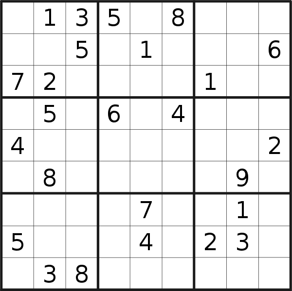 Sudoku puzzle for <br />Wednesday, 28th of March 2018