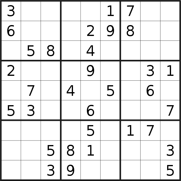 Sudoku puzzle for <br />Sunday, 8th of April 2018