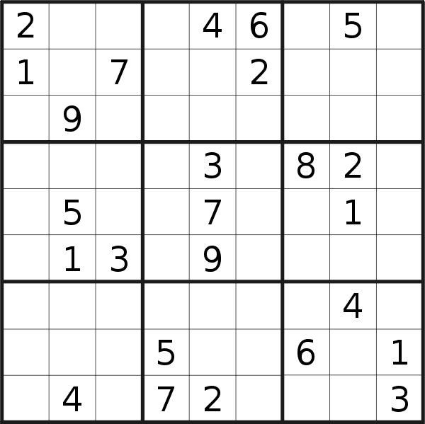 Sudoku puzzle for <br />Friday, 4th of January 2019