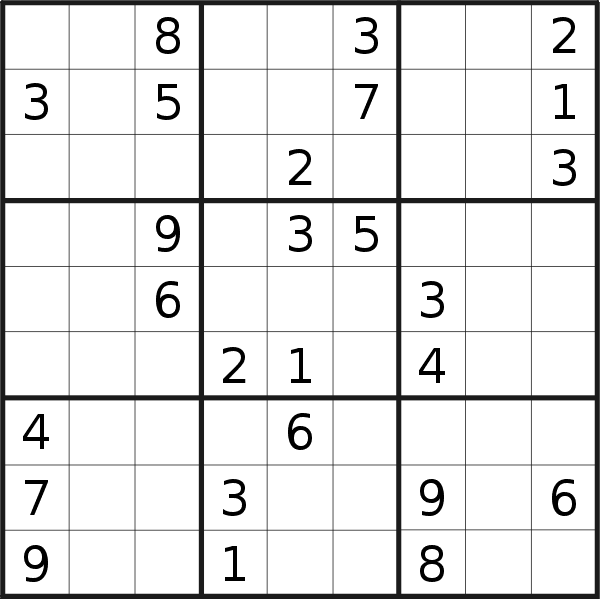 Sudoku puzzle for <br />Saturday, 5th of January 2019
