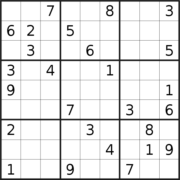 Sudoku puzzle for <br />Saturday, 12th of January 2019