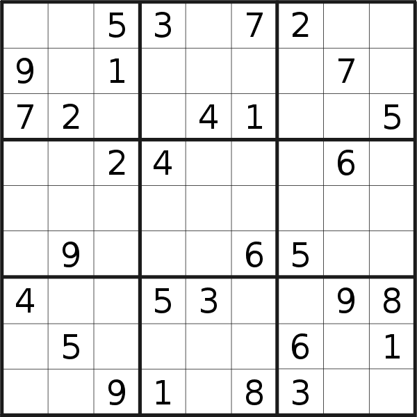 Sudoku puzzle for <br />Monday, 14th of January 2019