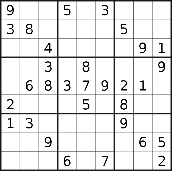 Sudoku puzzle for <br />Wednesday, 30th of January 2019