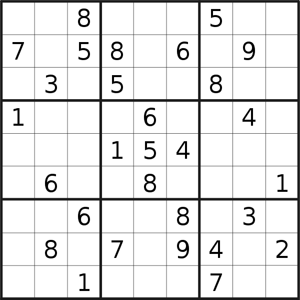 Sudoku puzzle for <br />Saturday, 2nd of February 2019