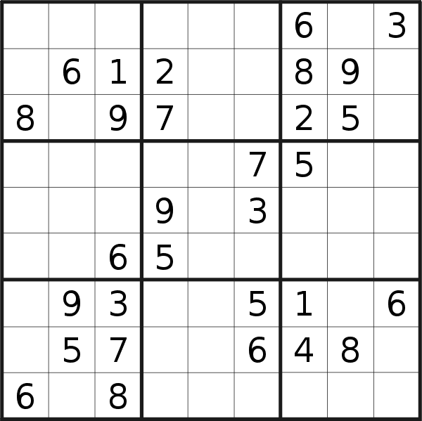 Sudoku puzzle for <br />Friday, 15th of February 2019