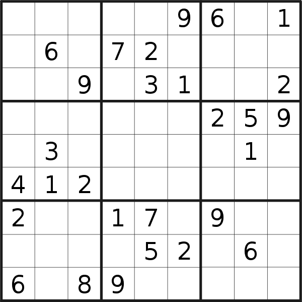 Sudoku puzzle for <br />Friday, 22nd of February 2019