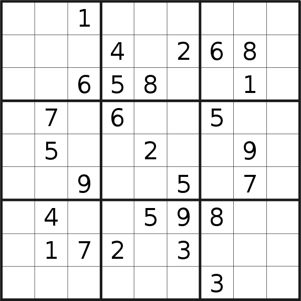 Sudoku puzzle for <br />Monday, 25th of February 2019