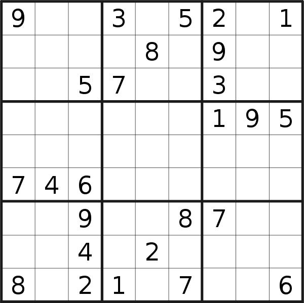 Sudoku puzzle for <br />Thursday, 4th of April 2019