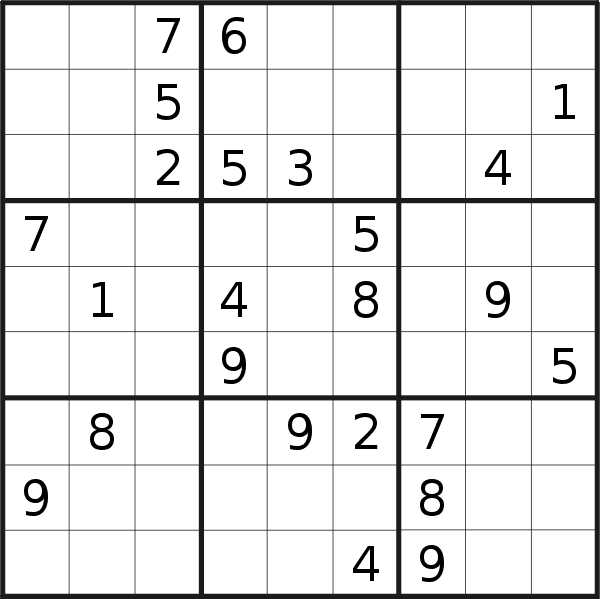 Sudoku puzzle for <br />Friday, 5th of April 2019
