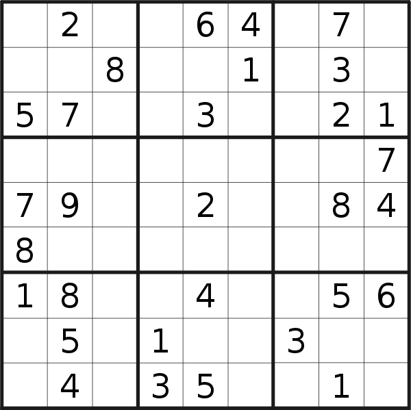 Sudoku puzzle for <br />Saturday, 6th of April 2019