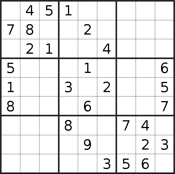 Sudoku puzzle for <br />Wednesday, 1st of January 2020