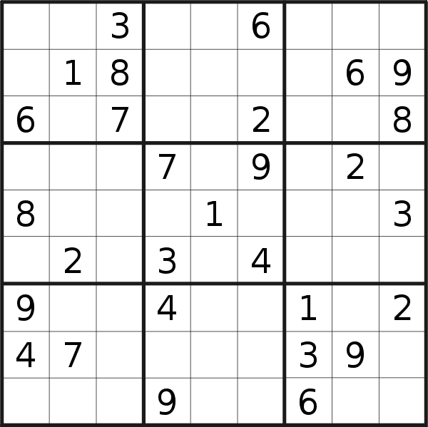 Sudoku puzzle for <br />Thursday, 2nd of January 2020