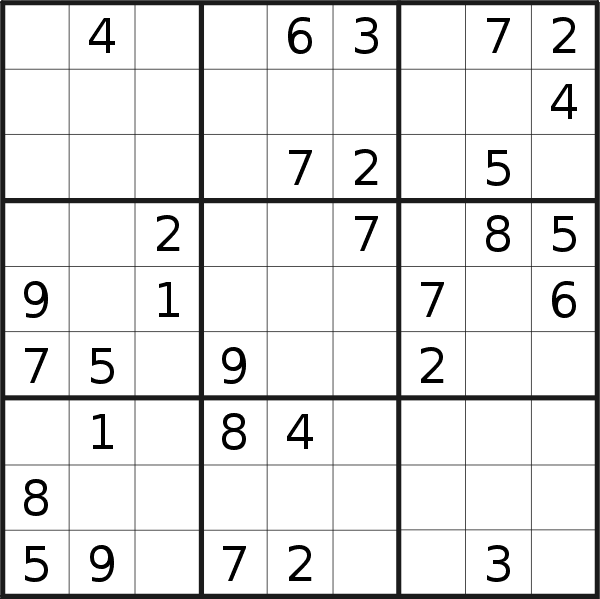 Sudoku puzzle for <br />Tuesday, 21st of January 2020