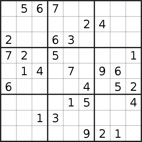 Sudoku puzzle for <br />Monday, 27th of January 2020