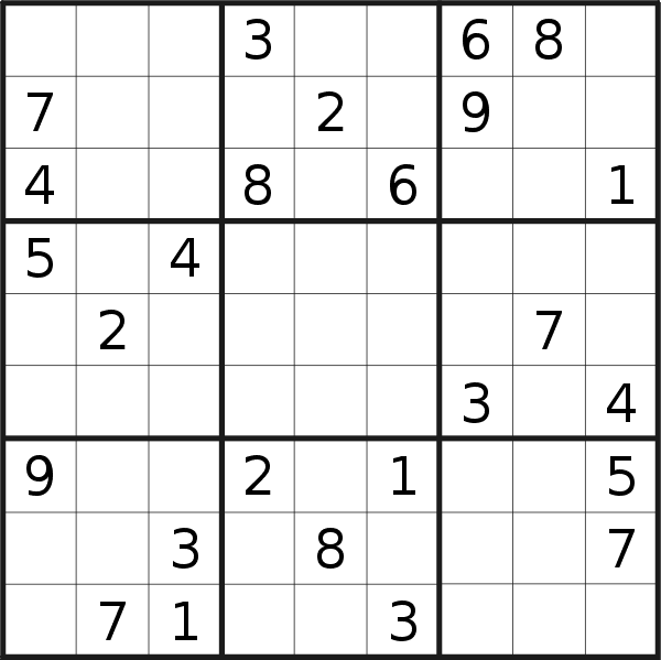 Sudoku puzzle for <br />Tuesday, 28th of January 2020