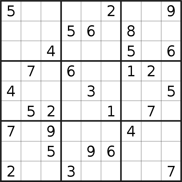Sudoku puzzle for <br />Friday, 31st of January 2020