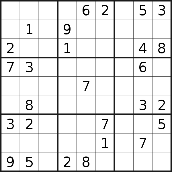 Sudoku puzzle for <br />Friday, 7th of February 2020