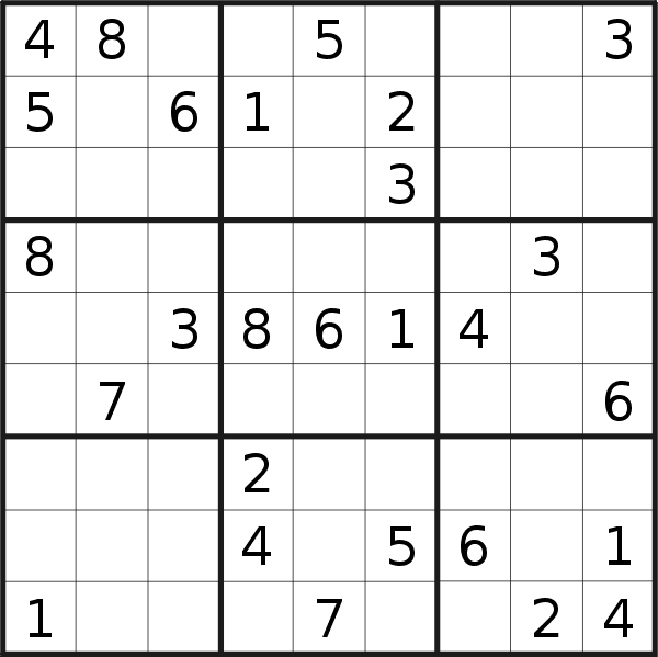 Sudoku puzzle for <br />Wednesday, 19th of February 2020