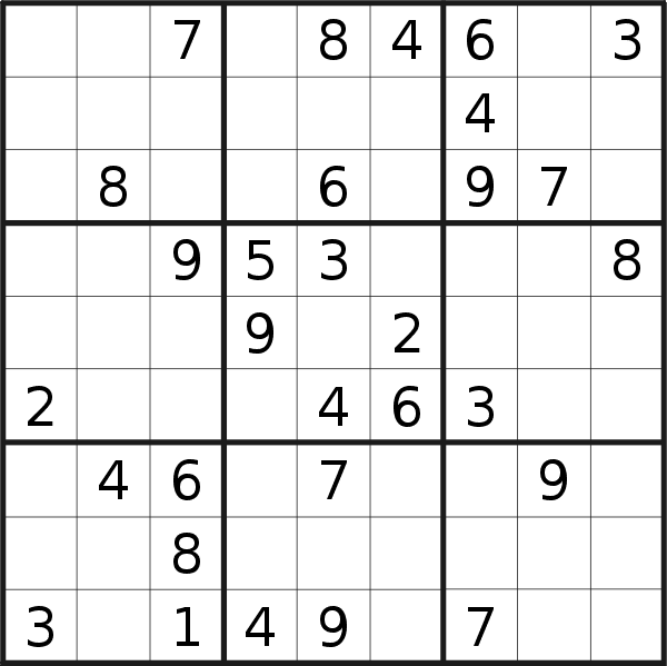 Sudoku puzzle for <br />Wednesday, 26th of February 2020