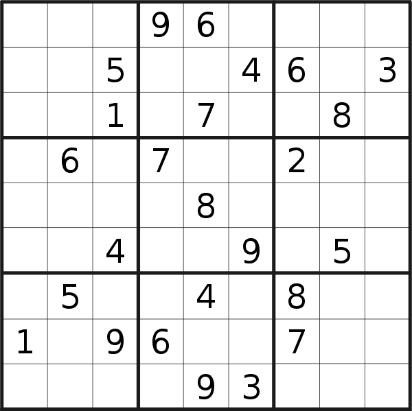 Sudoku puzzle for <br />Tuesday, 3rd of March 2020