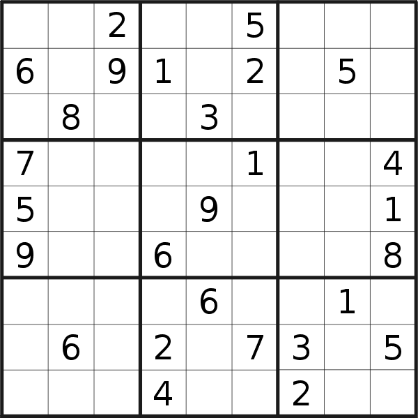 Sudoku puzzle for <br />Wednesday, 18th of March 2020
