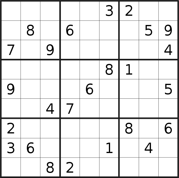 Sudoku puzzle for <br />Thursday, 9th of April 2020
