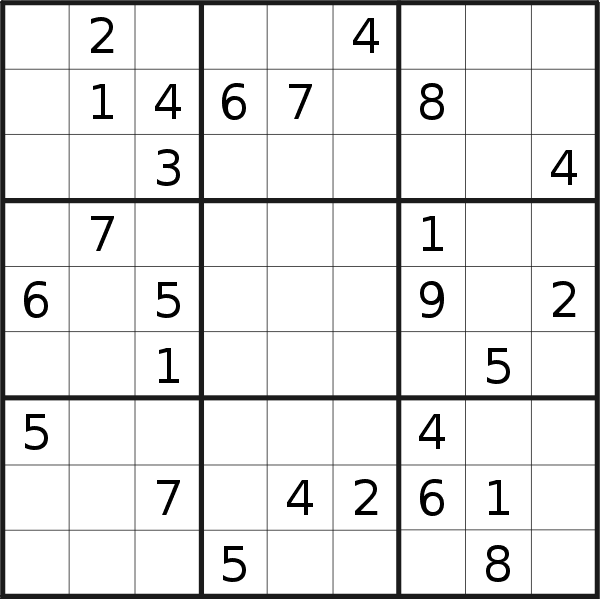 Sudoku puzzle for <br />Saturday, 11th of April 2020
